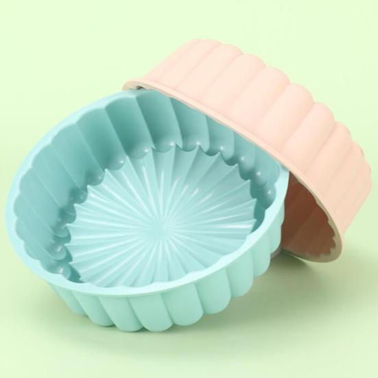 Безопасная силиконовая форма для выпечки, круглая термостойкая ручная работа