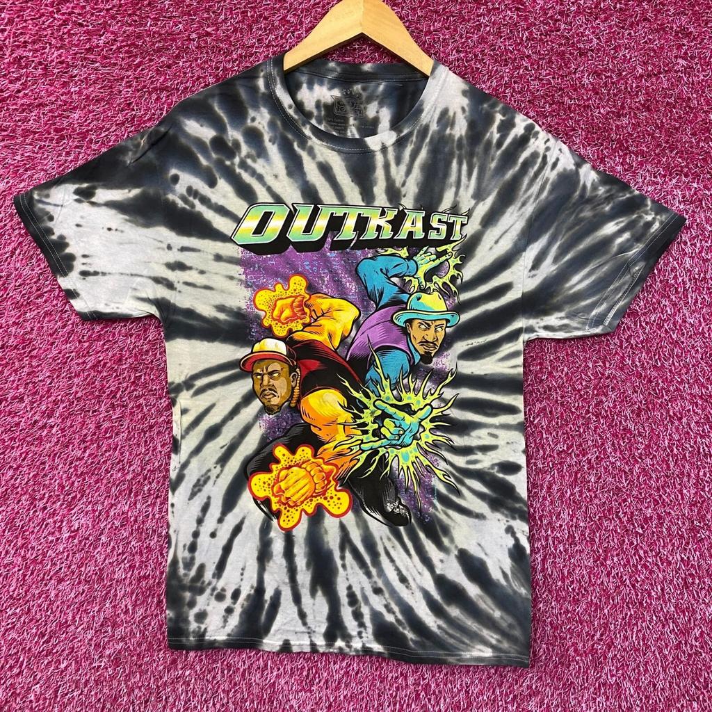 OutKast ATLiens Animated Album Art Hip Hop Duo Tie Dye S