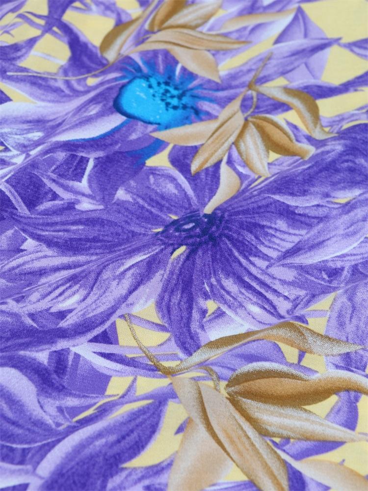 EDOLYNSA Plus Size Kaftan Purple Bohemian Printed Tasseled V-neck Summer Long Beach Dress Women Homewear Swim Suit Cover Up Loose Caftan Q1627