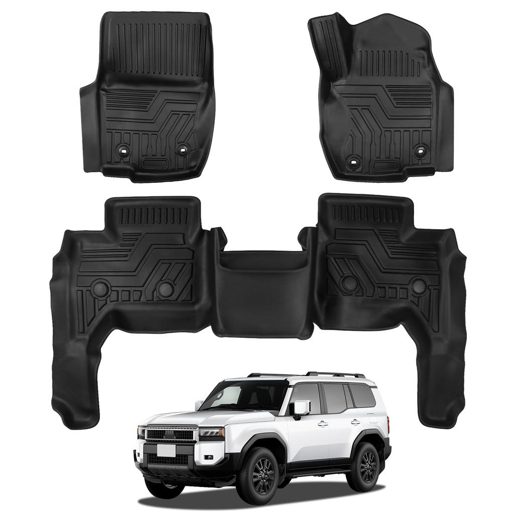 New Land Cruiser 250 Series Floor Design for 3D TPE Material Car Easy 3D Custom Interior Set Cruiser 250 Series Floor 5-Seater/7-Seater Mats,