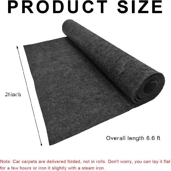 78"x26" Underfelt Carpet for Car, High Grade Felt Fabric Durable Underfelt Car Subwoofer Carpet Liner, Automotive Trunk Liner Felt Roll for Speaker
