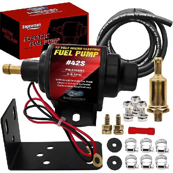 12D Micro Electric Diesel Fuel Pump Universal 5/16 Inch Inlet And Outlet 12V 1-2 A, 35 GPH, 4-7 PSI