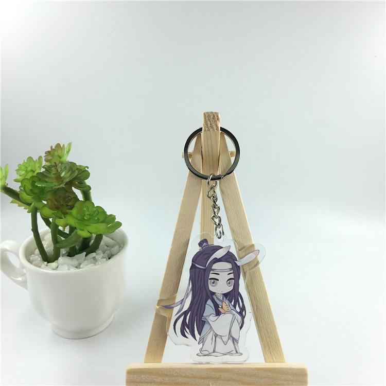 Аниме игры Вэй Усянь Лан Чжань персонаж мультфильма акриловый брелок металлическое кольцо автомобильная сумка украшение для ключей аксессуар подарок аниме подарки кулон