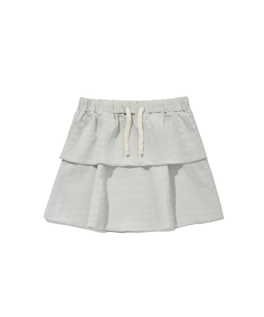 Express Holiday Frill Mini Skirt_Gray