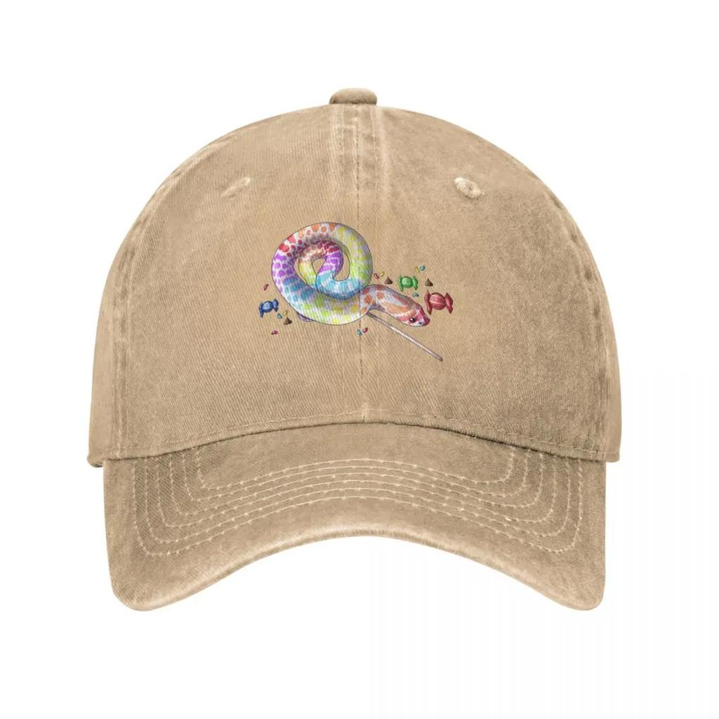 Hognose Snake Candy Design Baseball Cap Military Cap Unisex Unisexs big size hat New Hat Kids Hat Womens Beach Outlet Unisexs