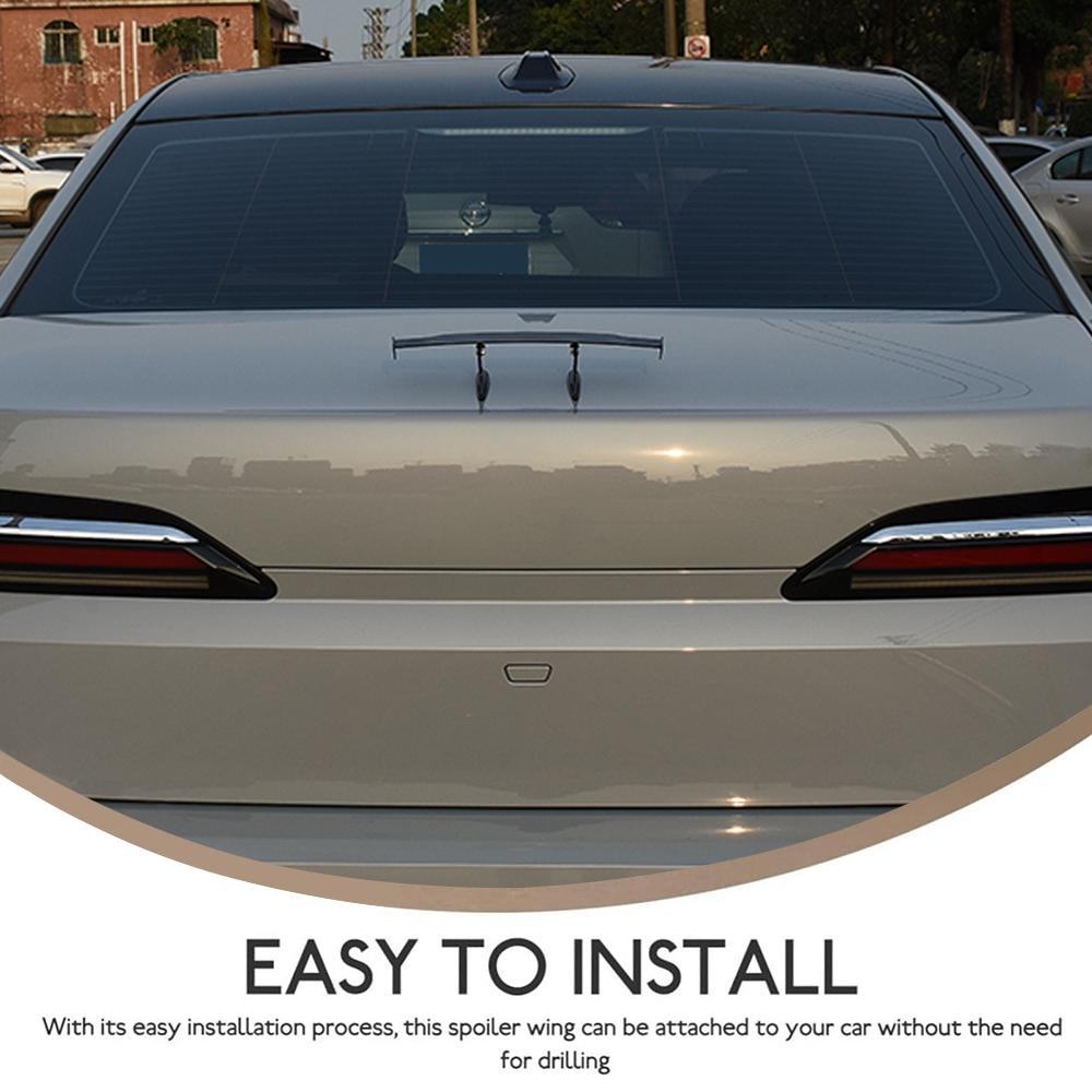 30CM/11.8inch Car Rear Trunk Top Spoiler Wing Mini ABS Aircraft Wing Decor Trims Auto Accessories Universal Exterior Decoration