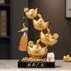 Bonanza Yuanbao Украшение Zhaocai Новое китайское домашнее хозяйство Гостиная Офис Креативное высококачественное украшение из смолы Открытие Подарков Новое