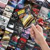 50pcs JDM Car Stickers: Initial D, Porsche, Ferrari, for Luggage & Computer Decoration