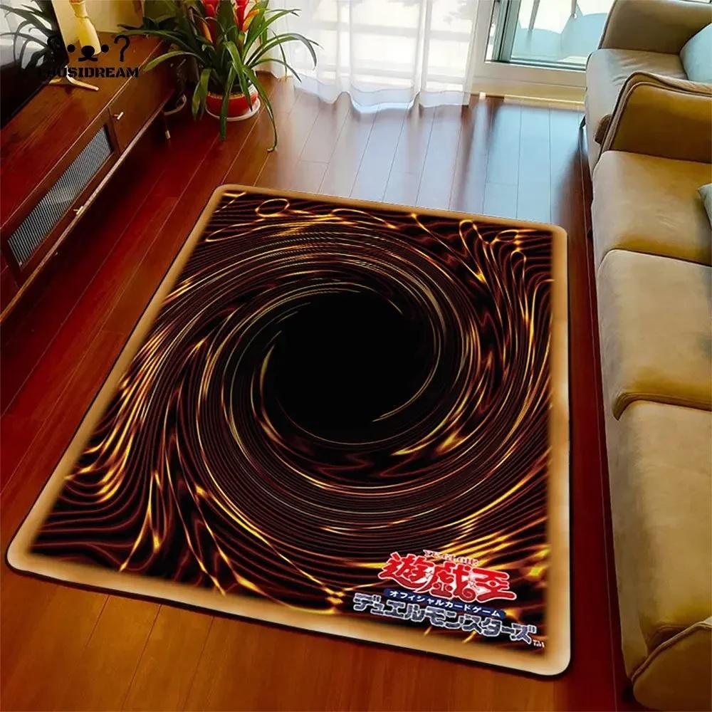 Yu-Gi-Oh Blue Eyes White Dragon Anime Carpet Cartoon Floor Mat for Living Room and Bedroom Decorative Area Rug Perfect Gift