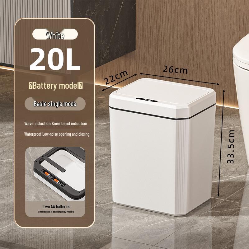 Умное Автоматическое Индукционное Мусорное Ведро - Бесконтактное, Запахонепроницаемое, Роскошное Ведро для Хранения для Ванной Комнаты