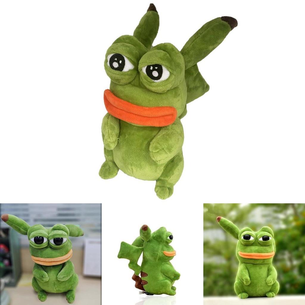 Soft Plush Frog Stuffed Animal Pepe The Frog Sad Kawaii Room Decor Toys