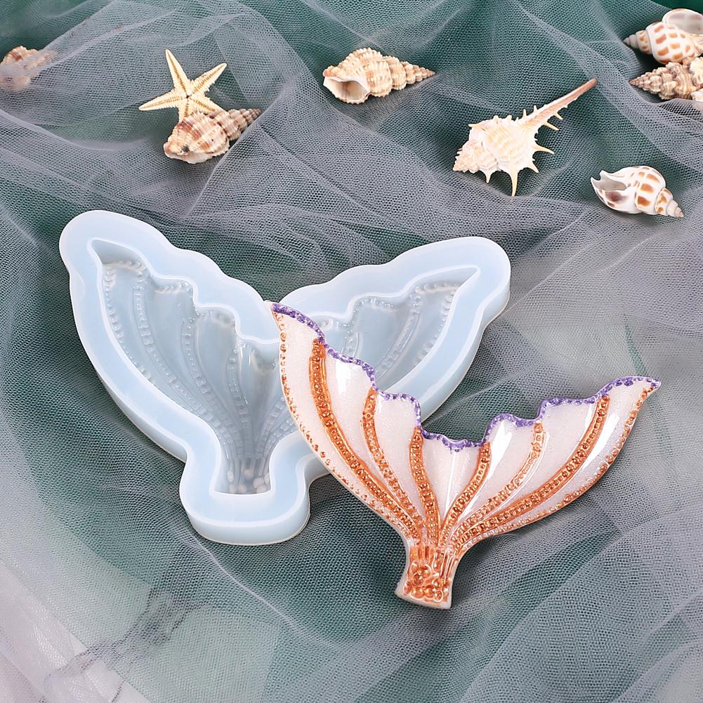 Mermaid Tail Silicone Resin Mold DIY Ocean Mermaid Shell Conch Fondant Chocolate Cupcake Gumpaste Baking Cake Decorating Tools