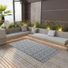 Outdoor Rug White and Black 160x230 Cm PP