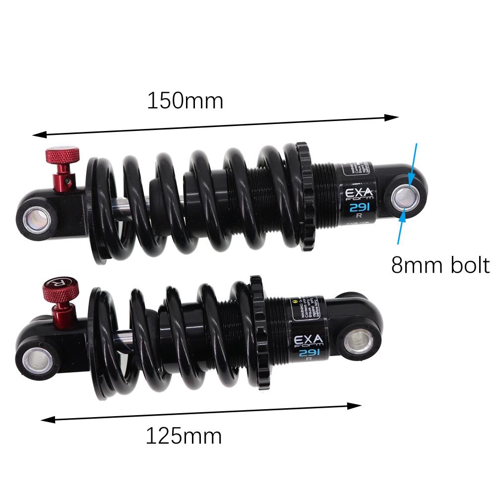 EXA Form Rear Shock Absorber 291R rebound adjustable Suspension Spring Kindshock Downhill MTB Bike 125mm 150mm electric scooter