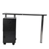 Beauty Salon Furniture Nail Art Accessory Nail Table Mobile Wooden Manicure Desk with 1 Door 2 Drawers Casters for Beauty Salon