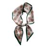 Summer New Style Literary Floral Fashionable Silk Short Scarf for Women's Plain Hairband Elegant Socialite Style Decoration