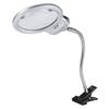 Large Lens Table Top Desk Lamp Lighted Magnifier Magnifying Glass With LED Light Clamp