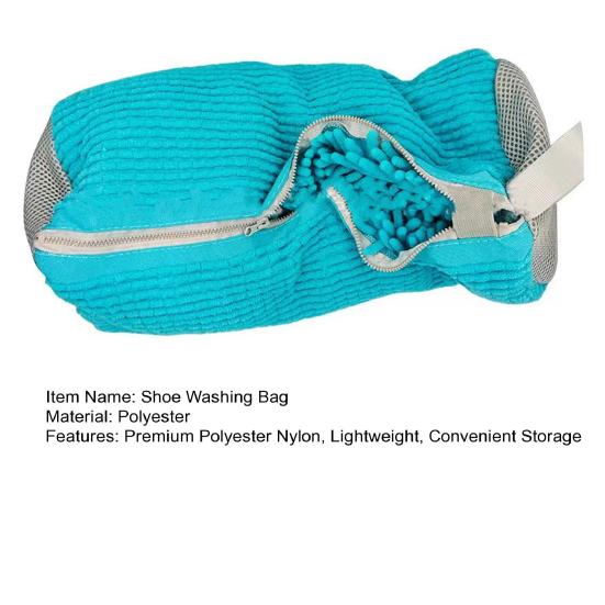 Сумка для мытья обуви Deluvo Нержавеющая молния Универсальная сумка для стиральной машины для обуви Многоразовая удобная в хранении сумка для стирки для ухода за обувью
