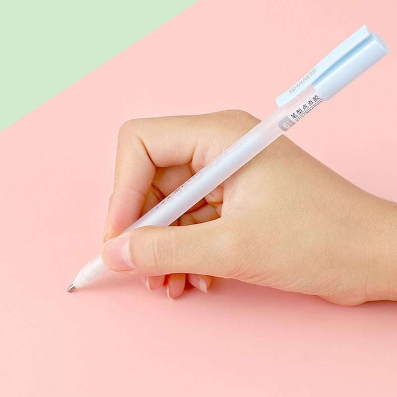 Portable Adhesive Glue Stick Pen 1.0mm Tip for Child Students DIY Lover Artist