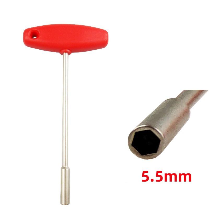 Велосипедный скрытый спицевой ключ 3,2/4,7/5,5 мм Т-образный торцевой ключ Встроенный инструмент для спиц Велосипедный ремонт Прочная сталь MTB Горный велосипед