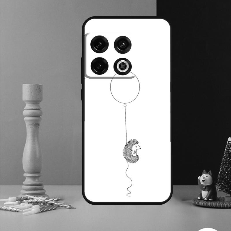 Hedgehog and Balloon Case For OnePlus Nord CE 4 2 3 Lite N20 N30 9 10 Pro 8T 9RT 10T 10R 12R 13R 11 12 13 Cover