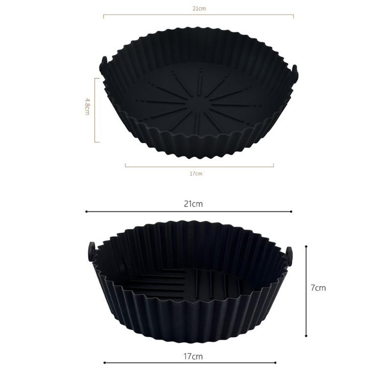 Коврик-подставка для корзины с жареной курицей Круглая силиконовая подставка для кастрюли, сковороды-гриль Для аэрофритюрниц, духовки, выпечки Термостойкие кухонные аксессуары для ежедневного использования