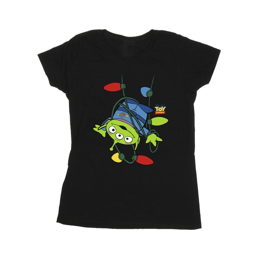 Disney Womens/Ladies Toy Story Christmas Lights Aliens Cotton T-Shirt