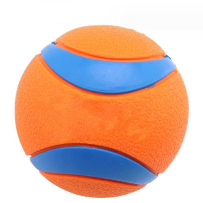 1Pc Dog Chew Ball Toy,Silicone Bite Resistant Grind Tooth Educational Toy,Pet Dog Bouncy Chew Ball Interactive Training Ball Toy