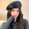 Элегантная женская ретро-беретка, Повседневная кепка- snapback из ПУ-кожи, Для путешествий, пляжных вечеринок, На осень и зиму