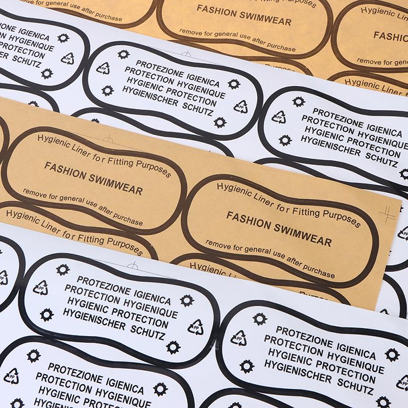 30Pcs/Set Hygiene Label Clear Tape Swimwear Underwear Try On Label