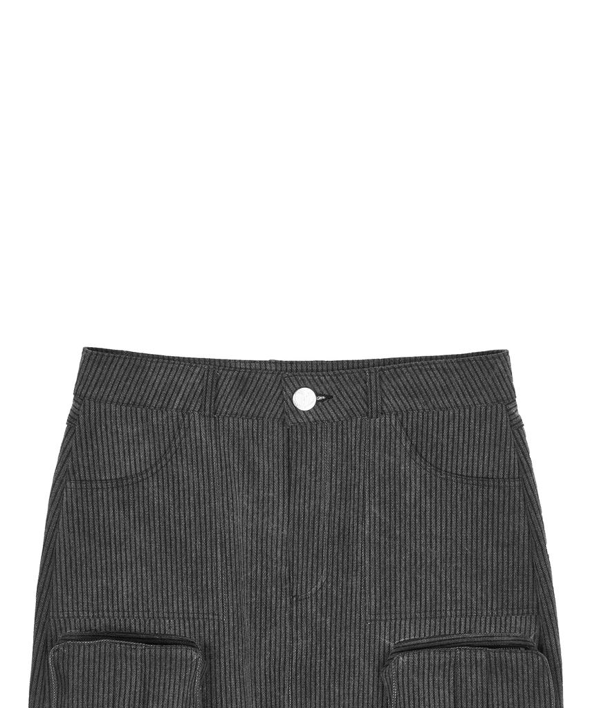 Love Is True Am Cargo Long Skirt(Black)