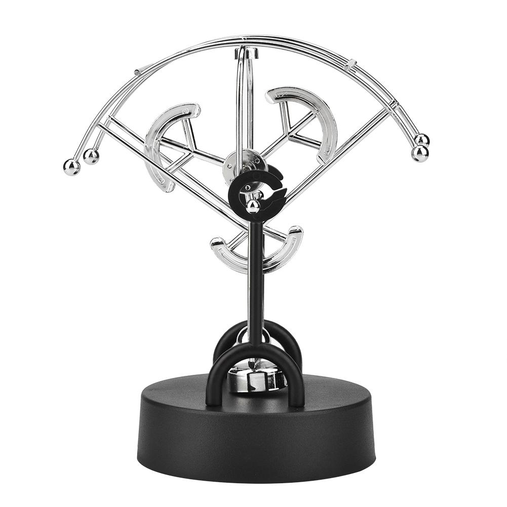 Semi Arc Shape Revolving Gadget Perpetual Motion Desk Office Decor Physics Science Art Toy
