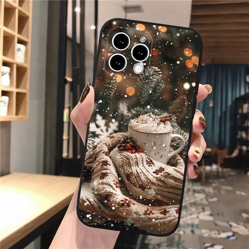 Phone Case Carcasa Funda For iPhone 17 Pro Max 17 Air 16 15 14 13 Pro Max 15 16 Pro 15Plus Winter Christmas snowflake