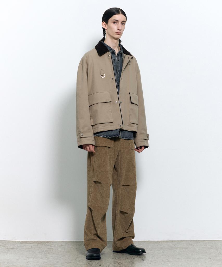 INSILENCE Corduroy Fatigue Pants Ash Brown