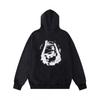 American Vintage Distressed Graphic Zip-Up Hoodie Loose Fit Sweatshirt Men Women Teens