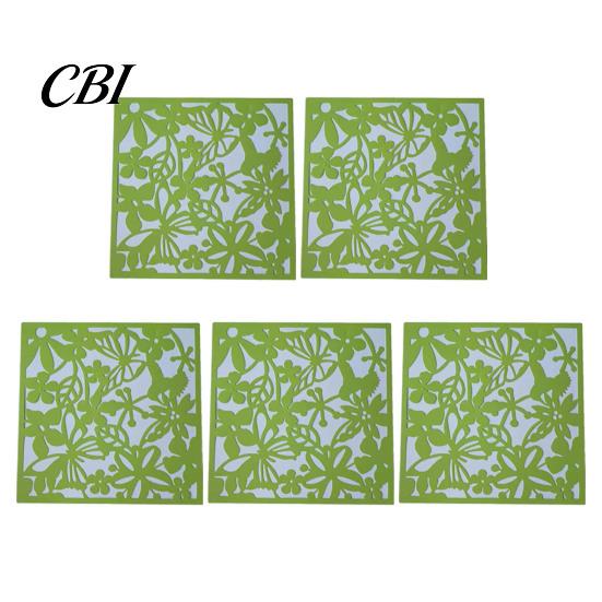 Living Room Decor Panel 5Pcs Hanging Divider Panel, Hollow Flower Butterfly Bird Wall Screen, Hummingbird Square Decorative Partition for Home Office