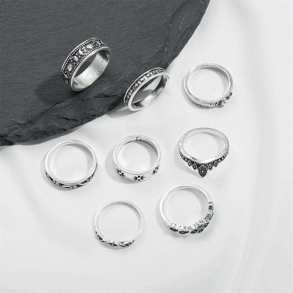 2023 женское кольцо, ювелирные изделия, ретро-кольцо с открытием, женское серебряное кольцо, комплект колец для милых девушек