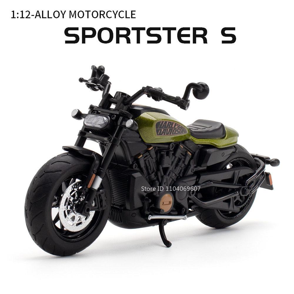1:12 SportsterS R1 Сплав Мотоцикл Игрушка Литая Модель Машинки Рулевое Управление Передним Колесом Подвеска Заднего Колеса Мотоцикл Подарок Мальчику На День Рождения