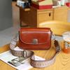 Vintage Leather Women's Bag Fashion Small Square Bag New Leisure Commuter Premium Sense Cowhide Single Shoulder Crossbody Bag