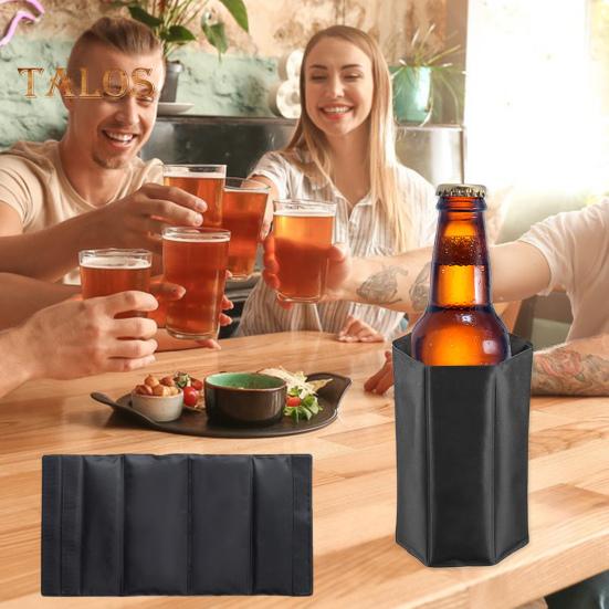 Охладитель для вина, мешок для льда, портативный быстрозамерзающий гель, складная лента-застежка, универсальный уличный охладитель для бутылок пива для пикника, напитков, шампанского