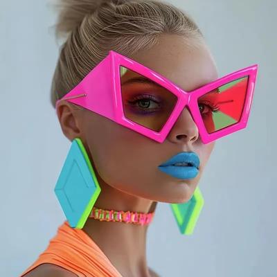 Смешные очки Оверсайз Солнцезащитные очки Новинка Вечеринка Солнцезащитные очки Аксессуары для взрослых женщин Максимальная ширина лица 5,9 дюйма
