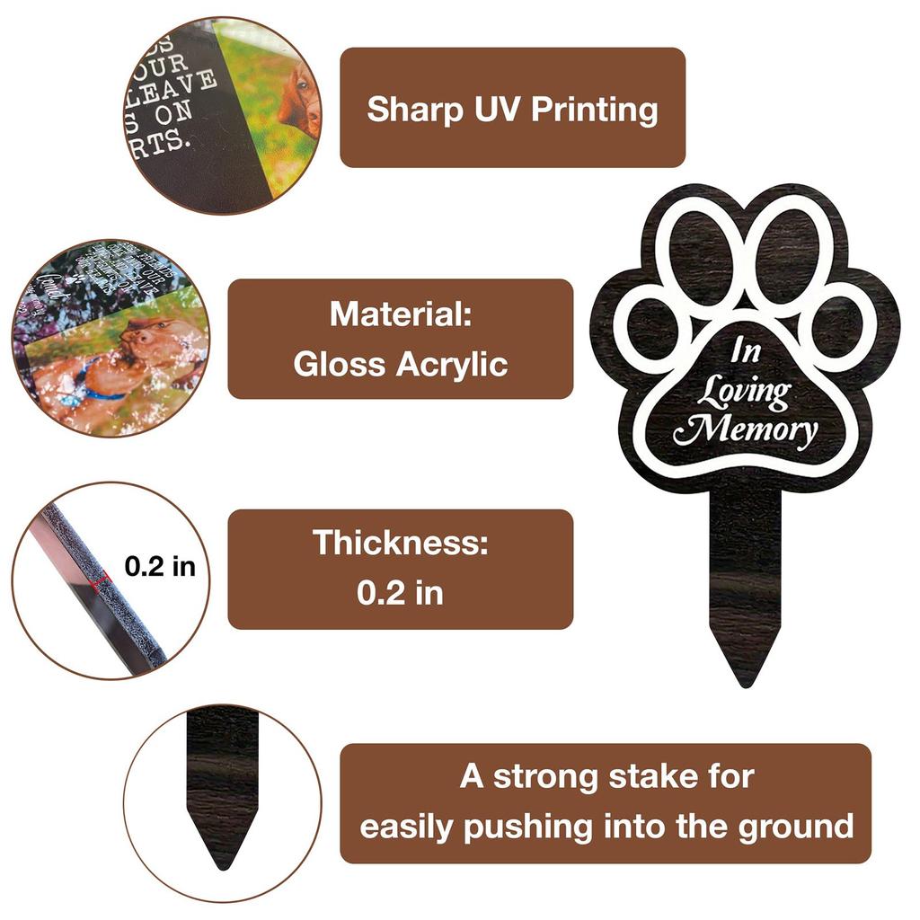 Мемориальный садовый столб для домашних животных, долговечные мемориальные маркеры для могил домашних животных, мемориальные садовые украшения для кладбища, декор садовой могилы для сада, двора,