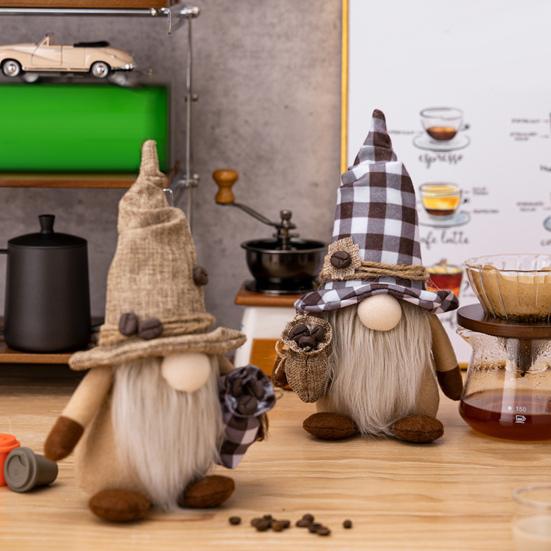 Beautiful Grey Full Beard Gift Comfortable Desktop Faceless Gnome Plush Doll Home Supplies Gnome Plush Ornament