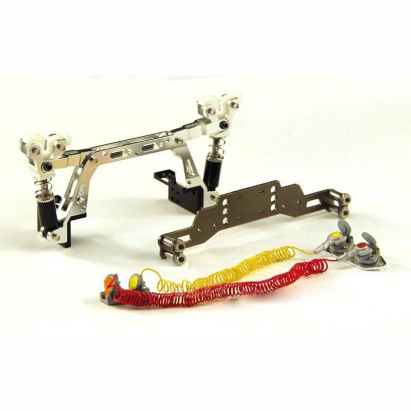 Metal Simulation Cockpit Suspension System for 1/14 Tamiya RC Truck SCANIA 770S R620 BENZ Arocs MAN TGX Car