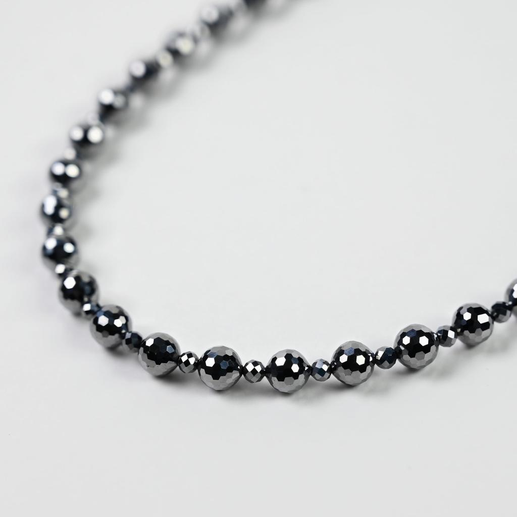 Ювелирный город Shosenkyo Terahertz Ore 6 мм шариковое ожерелье размер шеи 45 см зеркальная огранка Power Stone [Eigado]