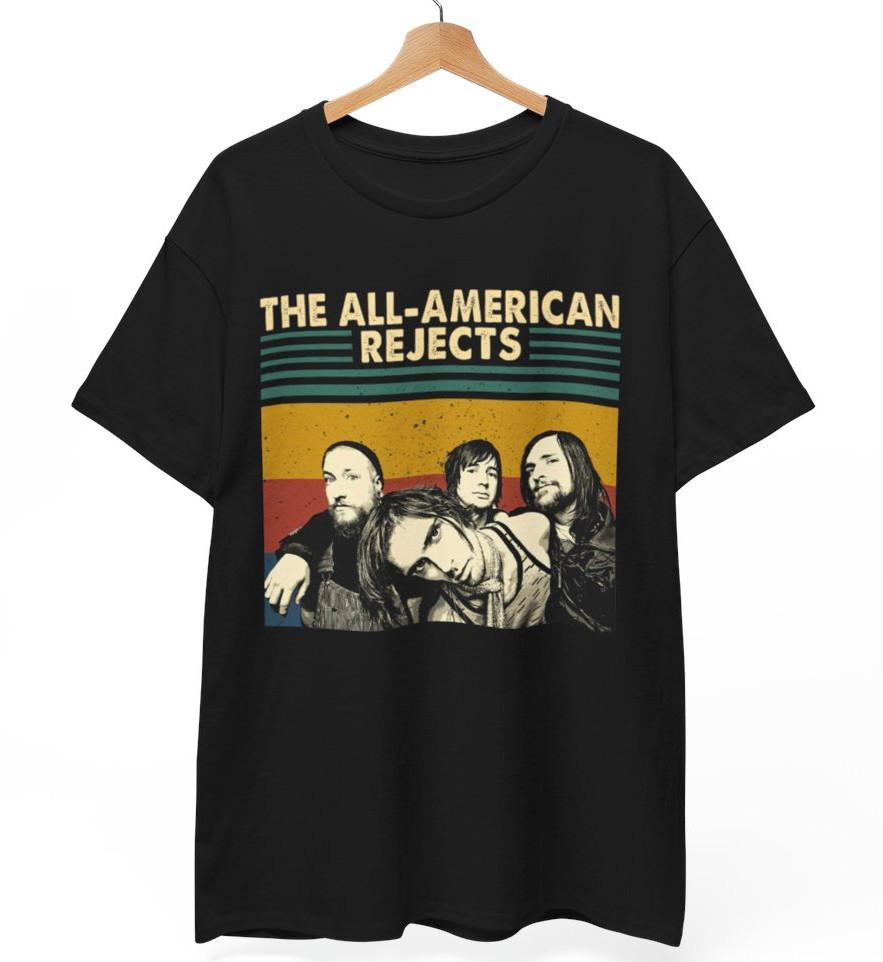 college students  Cotton T-shirt The All American Rejects Band Vintage T-Shirt, American Rejects Gift Unisex tee