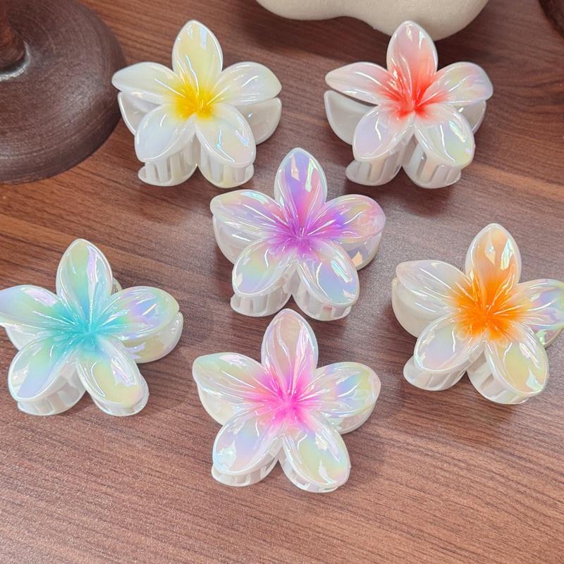 Hawaiian Flower Hair Claw Clips Large Claw For Thick/Thin Hairpins For Women Girls Barrettes Beach Summer Hair Accessories Gifts