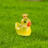 Glow-in-the Dark Duckling Ornament Cartoon Color Luminous Duck Resin Ornament Micro Landscape Desktop Car Decoration Accessories