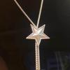 Delicate Star Pendant Necklace Stylish Neck Jewelry Pullable Star Necklace Chain Necklace Perfect Gift for Fashion Lady