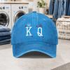 King and Queen of Hearts Washed Baseball Cap  Adjustable Lightweight Dad Hat